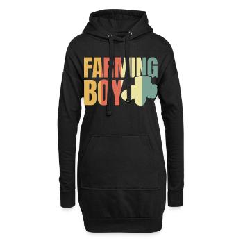 Bauernsohn - Hoodie-Kleid - Schwarz - Vorne