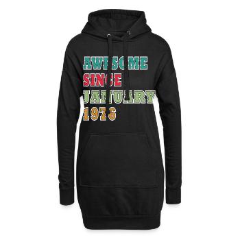 Geburtstag Januar 1976 Geschenk Vintage Limited - Hoodie-Kleid - Schwarz - Vorne