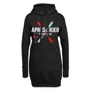 Après-Skier Than You – Ski & Wein - Hoodie-Kleid - Schwarz - Vorne