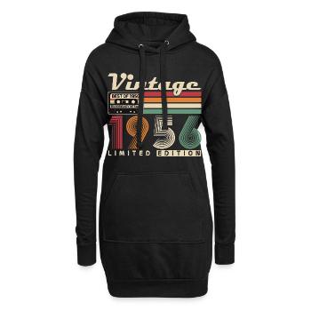 Original 1956 Vintage Vintage Anniversaire Rétro - Sweat-shirt à capuche long Femme - noir - Devant