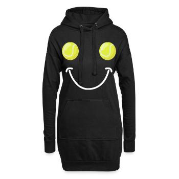 Visage Heureux du Tennis - Sweat-shirt à capuche long Femme - noir - Devant