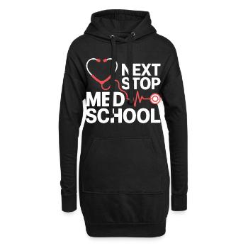 Med School Stethoscope Heart Tea - Hoodie Dress - black - Front