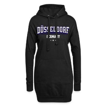 Düsseldorf Deutschland Varsity-Logo - Hoodie-Kleid - Schwarz - Vorne