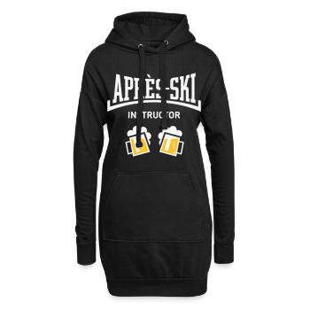 Après-Ski Instructor (Bier Apres Ski Konkav NEG2C) - Hoodie-Kleid - Schwarz - Vorne