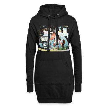 Digital Graffiti Pony - Sweat-shirt à capuche long Femme - noir - Devant