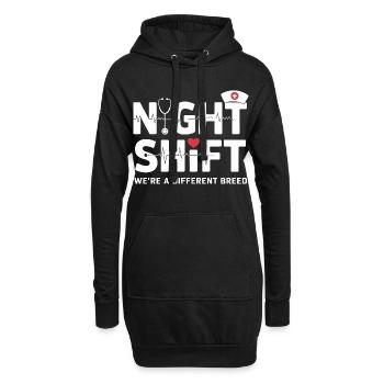 NachtSchicht Herzpfleger – Different Breed - Hoodie-Kleid - Schwarz - Vorne