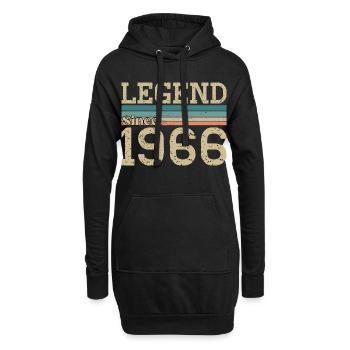 Legende seit 1966 Jubiläum 1966 - Hoodie-Kleid - Schwarz - Vorne