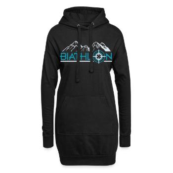 biathlon - Hoodie-Kleid - Schwarz - Vorne