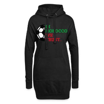 In Morocco we trust - Hoodie-Kleid - Schwarz - Vorne
