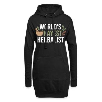 Équipement certifié en médecine clinique végétale - Sweat-shirt à capuche long Femme - noir - Devant