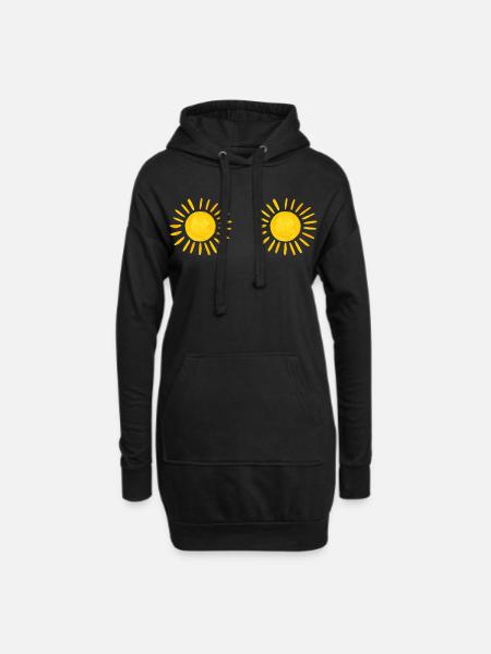 Sun t-shirt women - Hoodie Dress - black