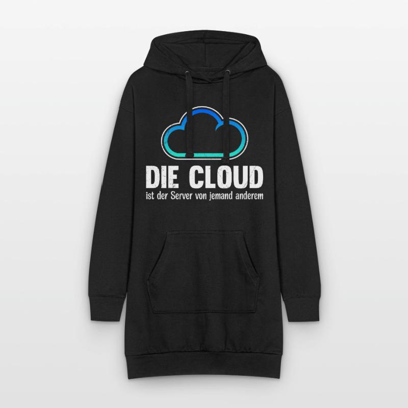 Codeur LE CLOUD EST LE SERVEUR DE QUELQU’UN D’AUTRE Sweat-shirt à capuche long Femme
