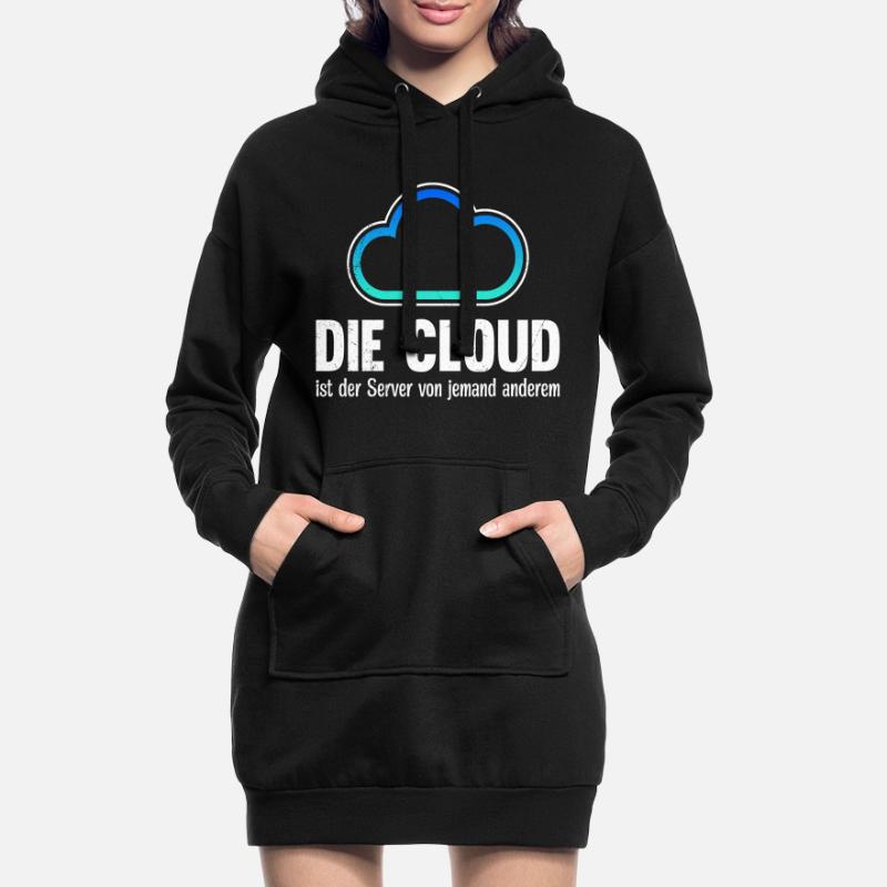 Coder THE CLOUD IS SOMEONE ELSE'S SERVER Hoodie Dress