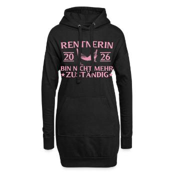 Rentnerin 2026 Ruhestand Abschied Kollegin - Hoodie-Kleid - Schwarz - Vorne
