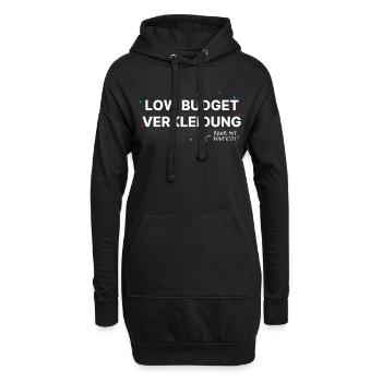 Low Budget Kostüm – mit Konfetti! Karneval Spaß - Hoodie-Kleid - Schwarz - Vorne