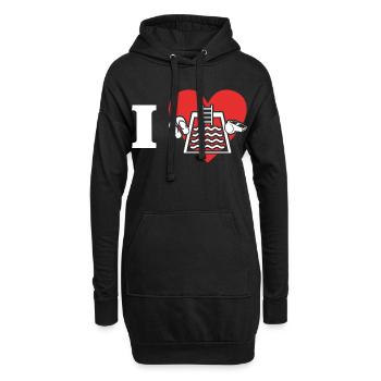 Les sauveteurs adorent les nageurs sauveteurs - Sweat-shirt à capuche long Femme - noir - Devant