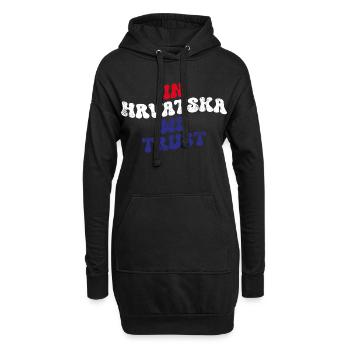 In Hrvatska we trust - Hoodie-Kleid - Schwarz - Vorne