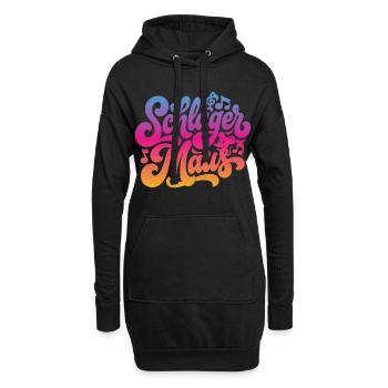 Schlager Maus - Schlagermaus - Schlagermusik - Hoodie-Kleid - Schwarz - Vorne