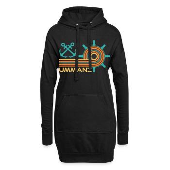 Ostsee Urlaub INSEL UMMANZ Lustiges - Hoodie-Kleid - Schwarz - Vorne