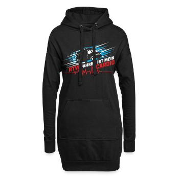 RTW Ambulanz Rettungswagen Rettungsdienst Sanität - Hoodie-Kleid - Schwarz - Vorne