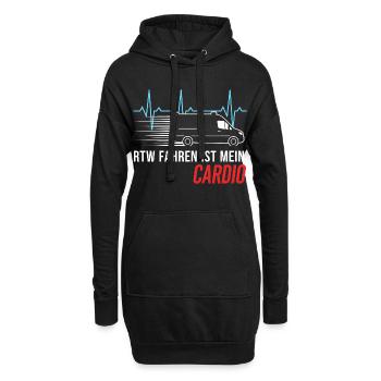 RTW Ambulanz Rettungswagen Rettungsdienst Sanität - Hoodie-Kleid - Schwarz - Vorne