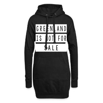 Greenland Is Not For Sale - Hoodie-Kleid - Schwarz - Vorne