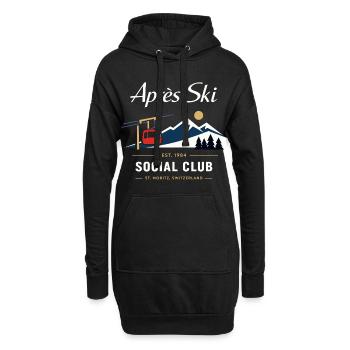 Après Ski Vintage Rétro Cadeau des années 90 - Sweat-shirt à capuche long Femme - noir - Devant