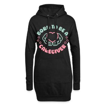 Infirmière, soins gériatriques - Sweat-shirt à capuche long Femme - noir - Devant