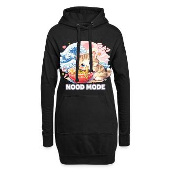 Ramen Katze Kanagawa - Hoodie-Kleid - Schwarz - Vorne