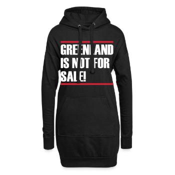 Greenland Is Not For Sale - Hoodie-Kleid - Schwarz - Vorne