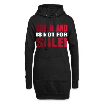 Greenland Is Not For Sale - Hoodie-Kleid - Schwarz - Vorne