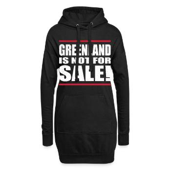 Greenland Is Not For Sale - Hoodie-Kleid - Schwarz - Vorne