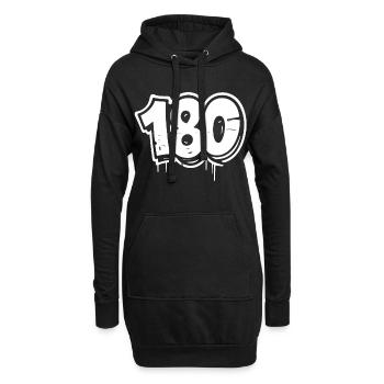 180 Dartsport Profi Outfit Volltreffer - Hoodie-Kleid - Schwarz - Vorne