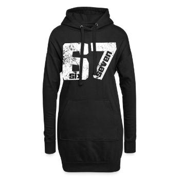 67 Six Seven - Hoodie-Kleid - Schwarz - Vorne
