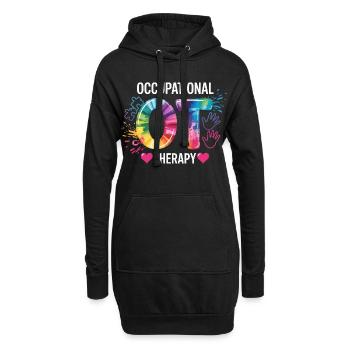 Buntes OT Logo Ergotherapie - Hoodie-Kleid - Schwarz - Vorne