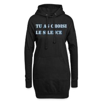 TU AS CHOISI LE SILENCE - Sweat-shirt à capuche long Femme - noir - Devant
