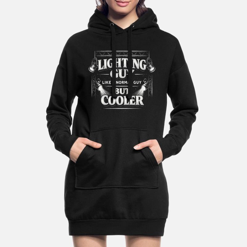 Technicien en éclairage, technicien en éclairage, homme d’éclairage Sweat-shirt à capuche long Femme