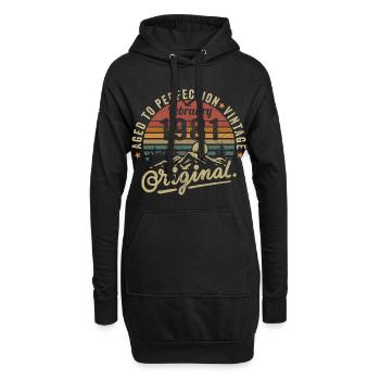 Februar 1981 - Februar 1981 Jahrestag Februar 1981 - Hoodie-Kleid - Schwarz - Vorne
