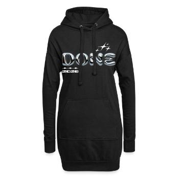 Fertig 2028 Chromblasen-Design - Hoodie-Kleid - Schwarz - Vorne