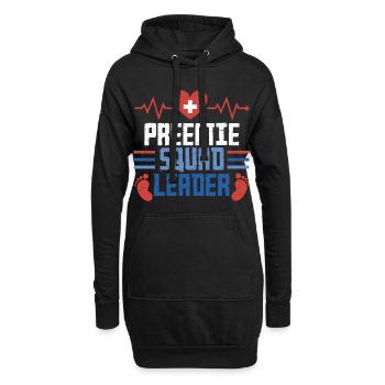 NICU Nurse Preemie Squad Leader - Hoodie Dress - black - Front