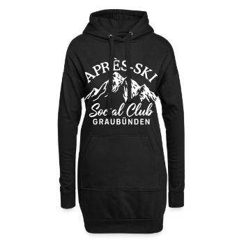Apres Ski Social Club Graubünden - Hoodie-Kleid - Schwarz - Vorne