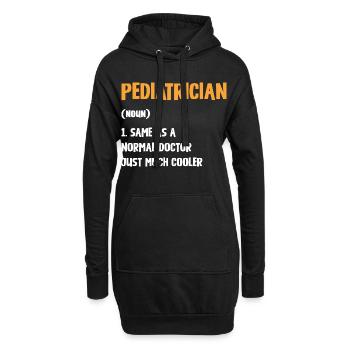 Pédiatre avec un style supplémentaire - Sweat-shirt à capuche long Femme - noir - Devant