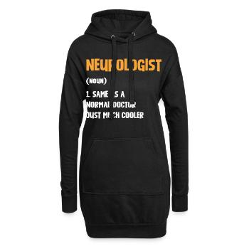 Neurologe Spruch: Herausragender Arzt - Hoodie-Kleid - Schwarz - Vorne