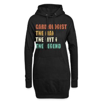 Cardiologue : Homme, mythe, légende - Sweat-shirt à capuche long Femme - noir - Devant