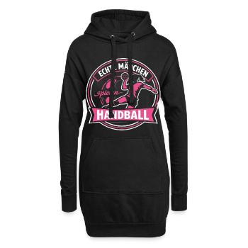 handball mädchen lustig torwart geschenk - Hoodie-Kleid - Schwarz - Vorne
