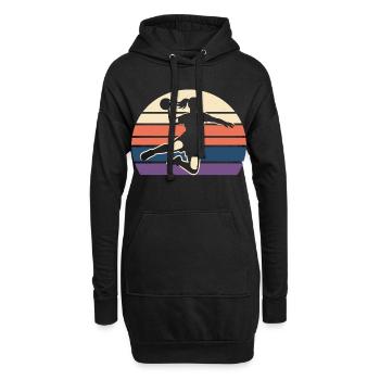 Handball Mädchen Geschenk Lustig Süß - Hoodie-Kleid - Schwarz - Vorne
