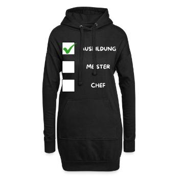 AZUBI (Meister) Checkliste - Hoodie-Kleid - Schwarz - Vorne