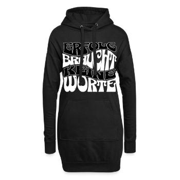 Erfolg braucht keine Worte Graffiti Wordart l - Hoodie-Kleid - Schwarz - Vorne