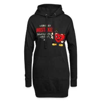 I Collect Mistakes – Vintage Comic Anmachspruch - Hoodie-Kleid - Schwarz - Vorne
