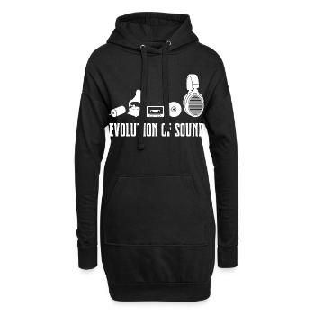 Évolution du son Musique audiophile - Sweat-shirt à capuche long Femme - noir - Devant